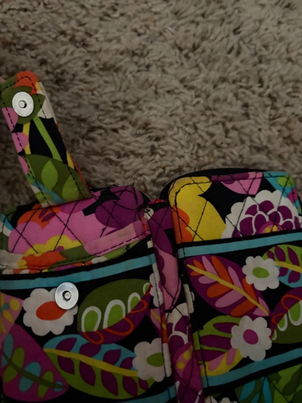 Vera Bradley Vibrant Floral Zip-Around Wallet in Multicolor - Picture 8 of 10